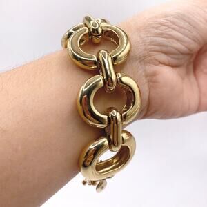 J Crew Chunky Links Gold Tone Bracelet 7”